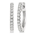 1/6 Ctw Round Cut Diamond Petite Fashion Huggie Earrings in 14K White Gold