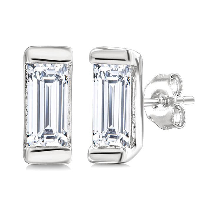 Bezel Set Petite Diamond Fashion Earrings