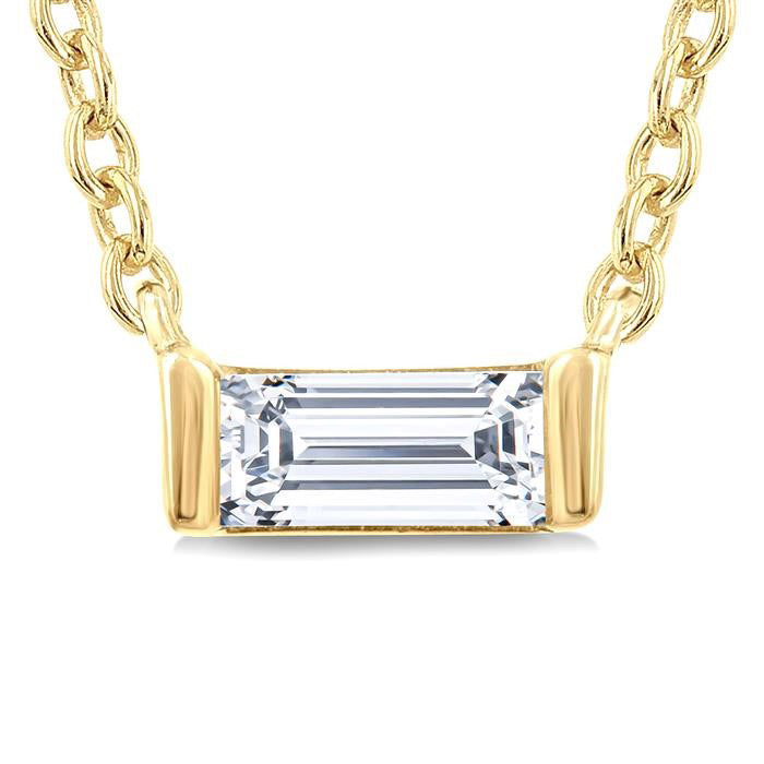 Violet Calypso Bezel Petite Diamond Fashion Pendant