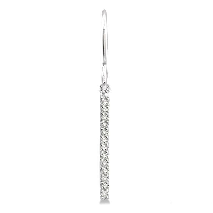 Diamond Straight Bar Earrings