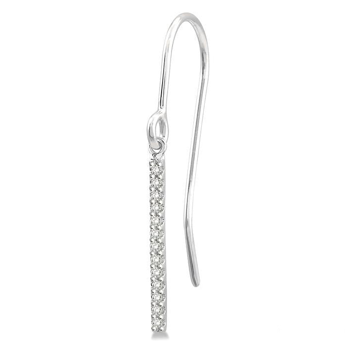 Diamond Straight Bar Earrings