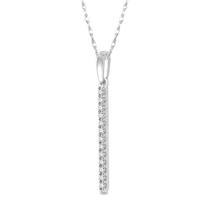 Vertical Bar Petite Diamond Fashion Pendant