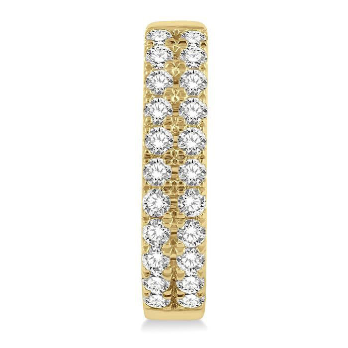 Two Row Diamond Petite Huggie Earring