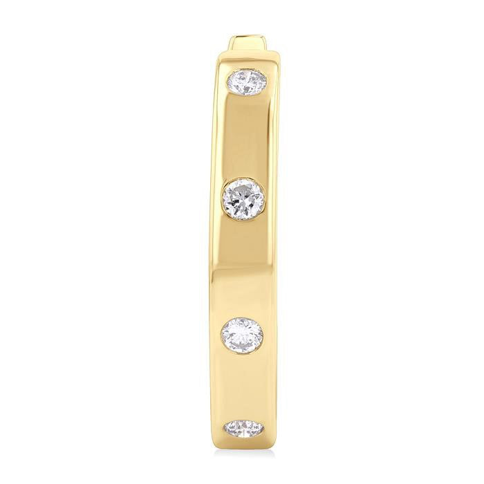 Diamond Fashion Hoop Earrings