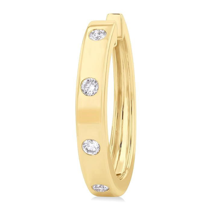 Diamond Fashion Hoop Earrings