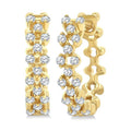 Prong Diamond Fashion Hoop Earrings
