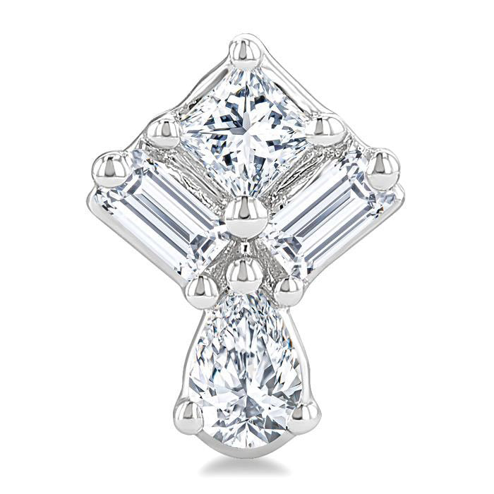 Mixed Shape Diamond Fashion Earrings