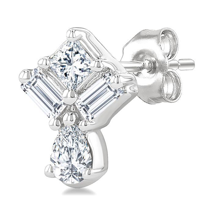 Mixed Shape Diamond Fashion Earrings
