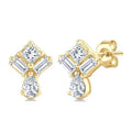Mixed Shape Diamond Fashion Earrings