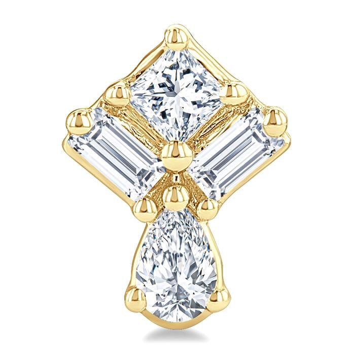 Mixed Shape Diamond Fashion Earrings