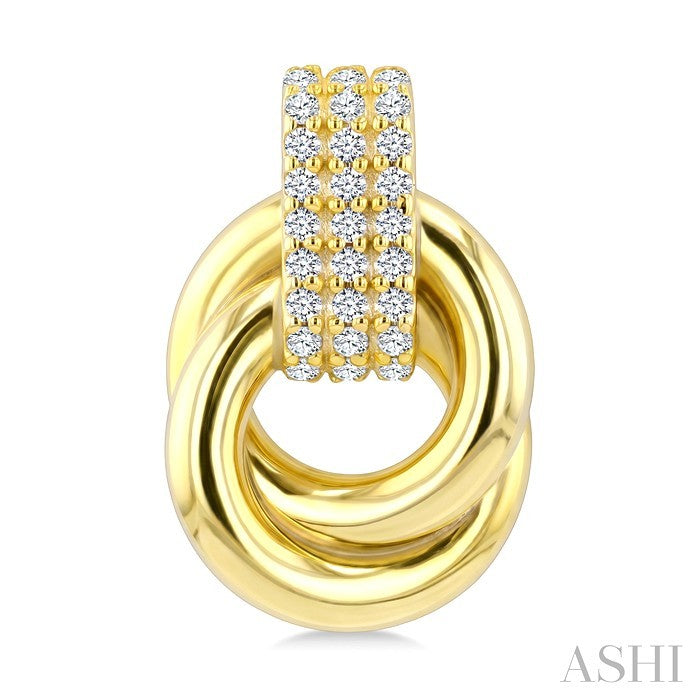 3/8 Ctw Round Cut Golden Glow Diamond Aeris Gold Semi Solid Fashion Earrings in 14K Yellow Gold