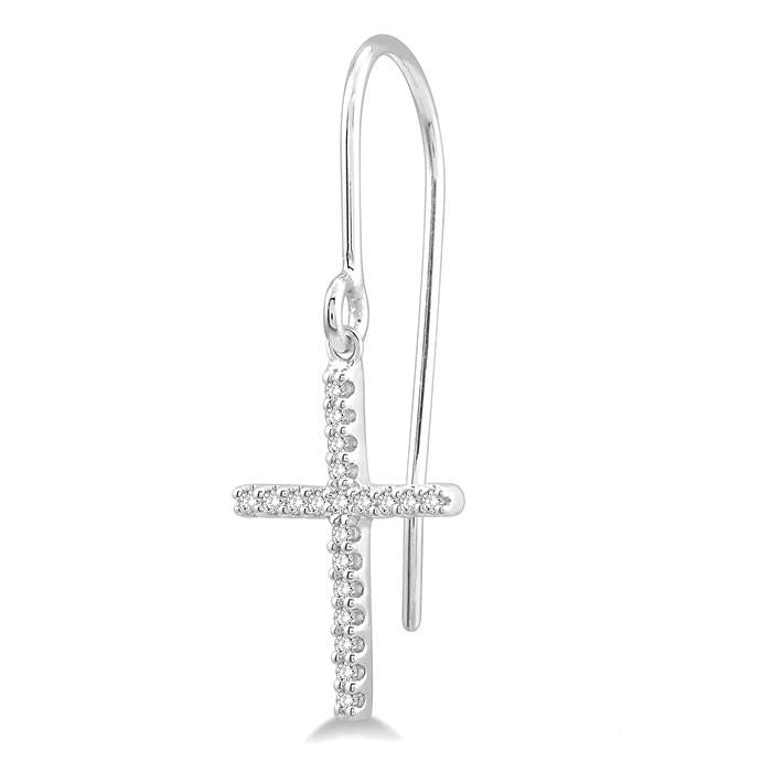 Cross Diamond Earrings