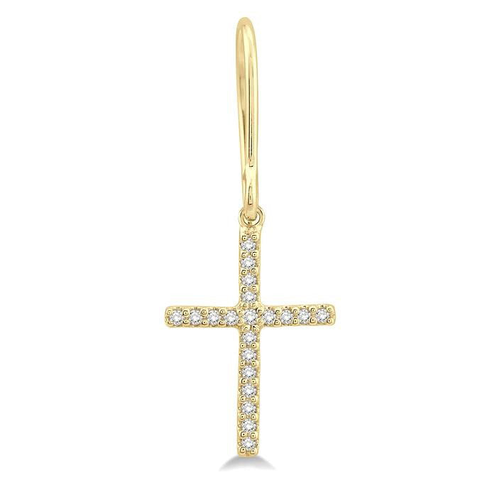 Cross Petite Diamond Fashion Earrings