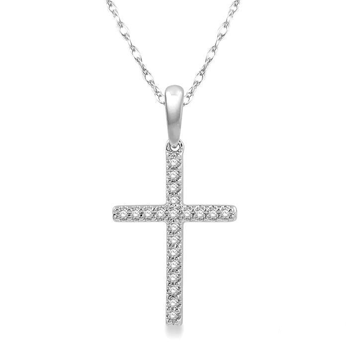 Frost Wren Cross Petite Diamond Fashion Pendant