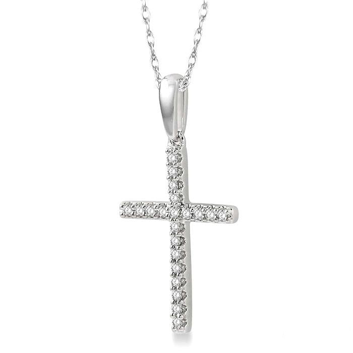 Frost Wren Cross Petite Diamond Fashion Pendant