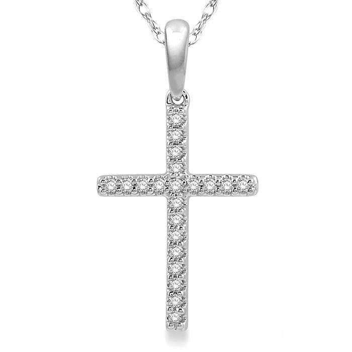 Frost Wren Cross Petite Diamond Fashion Pendant