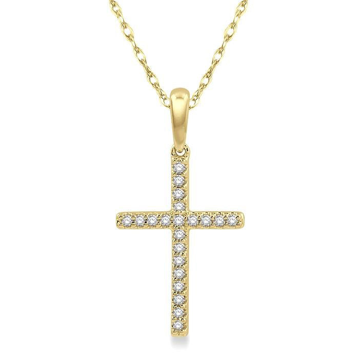 Lustre Aurora Cross Petite Diamond Fashion Pendant