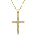 Lustre Aurora Cross Petite Diamond Fashion Pendant