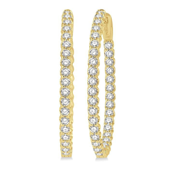 Inside-Out Diamond Hoop Earrings