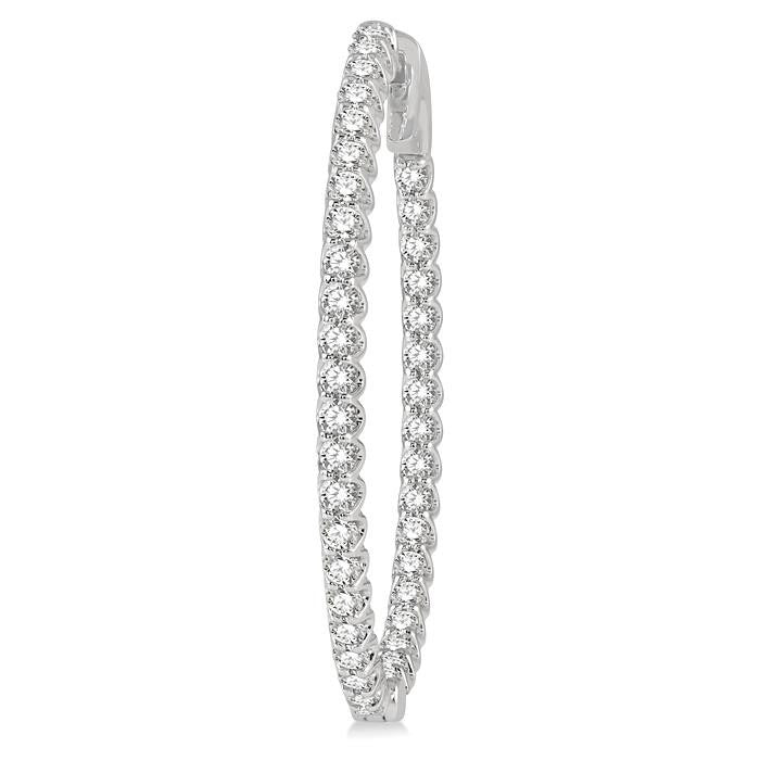 LysOnMir 14K White Gold Diamond Anniversary Earrings