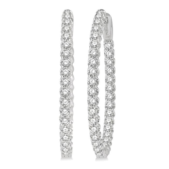 VioDorRa LinLinLo 14K White Gold Diamond Anniversary Earrings