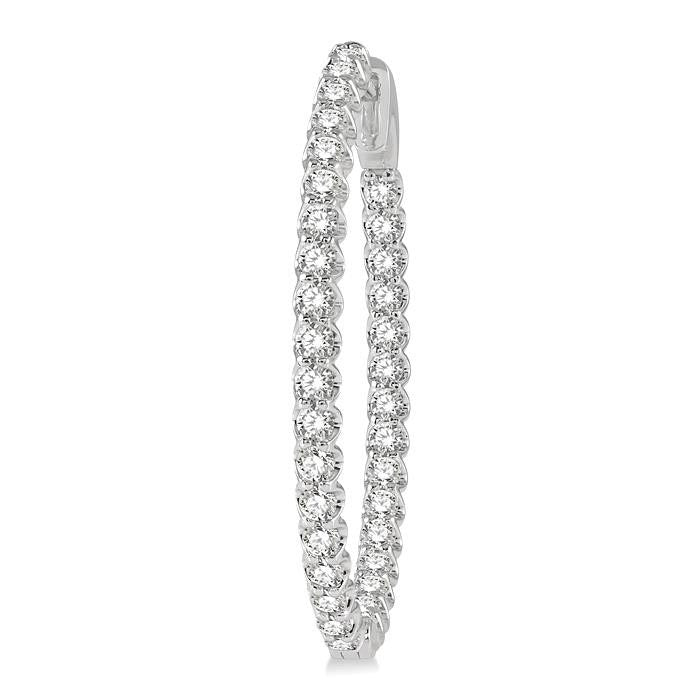VioDorRa LinLinLo 14K White Gold Diamond Anniversary Earrings