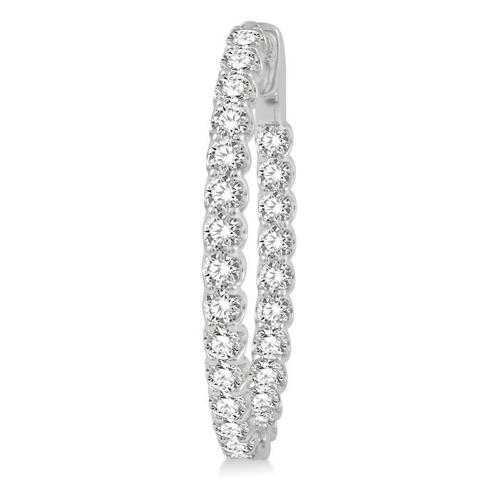 IsArDor 14K White Gold Diamond Anniversary Earrings