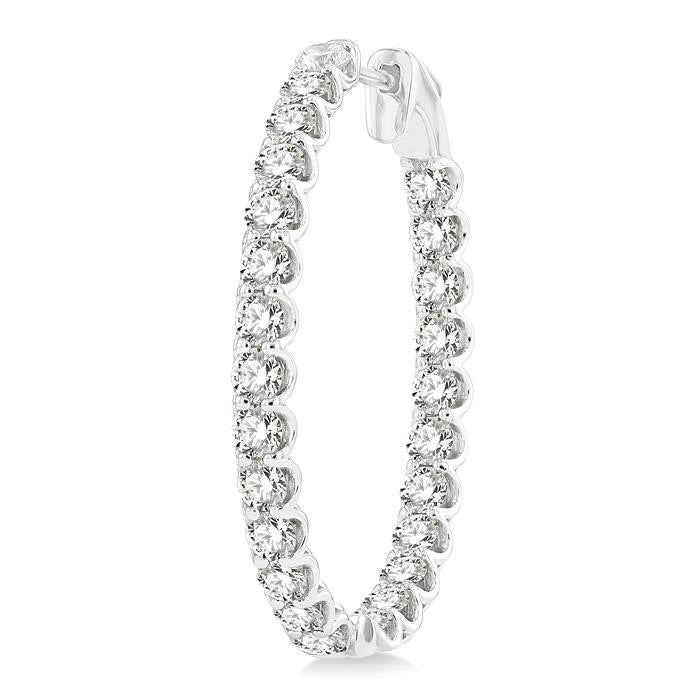 CelOraAe 14K White Gold Diamond Anniversary Earrings