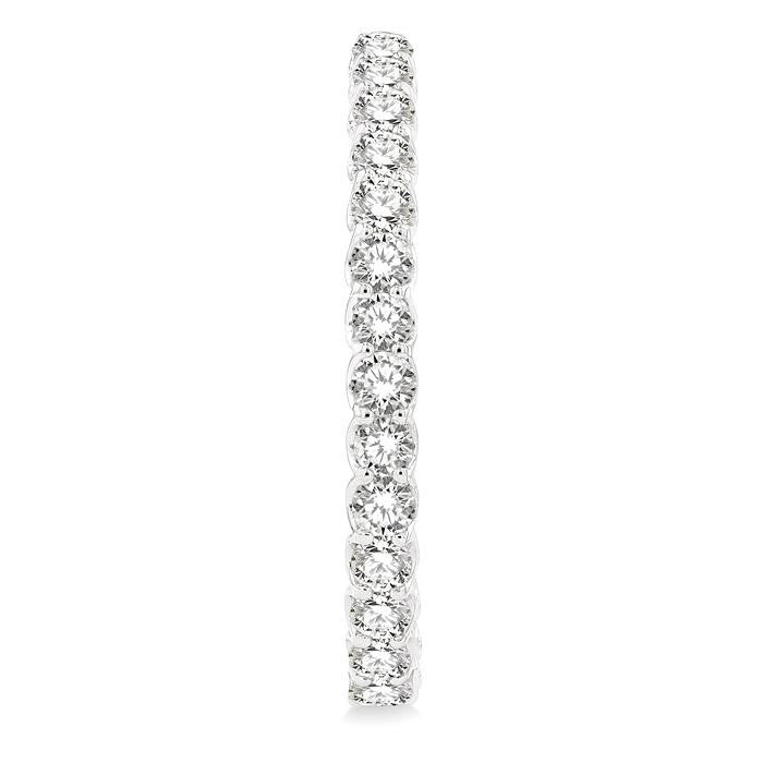 5 Ctw Inside-Out Round Cut Diamond Oval Shape Hoop Earrings in 14K White Gold