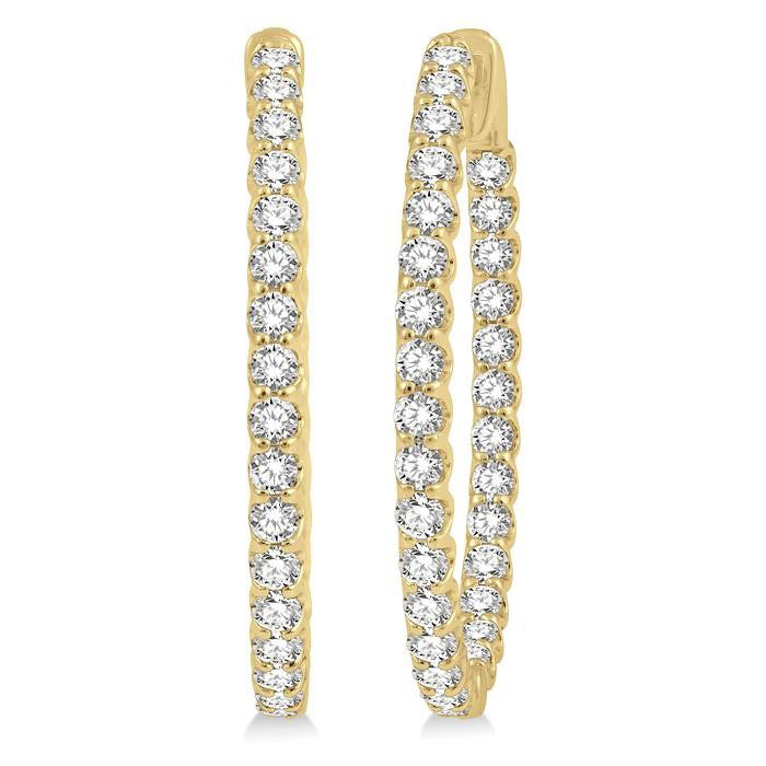 VioDorNo 14K White Gold Diamond Anniversary Earrings