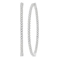 1 3/4-Inch Round Inside-Out Diamond Hoop Earrings