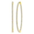 1 3/4-Inch Round Inside-Out Diamond Hoop Earrings