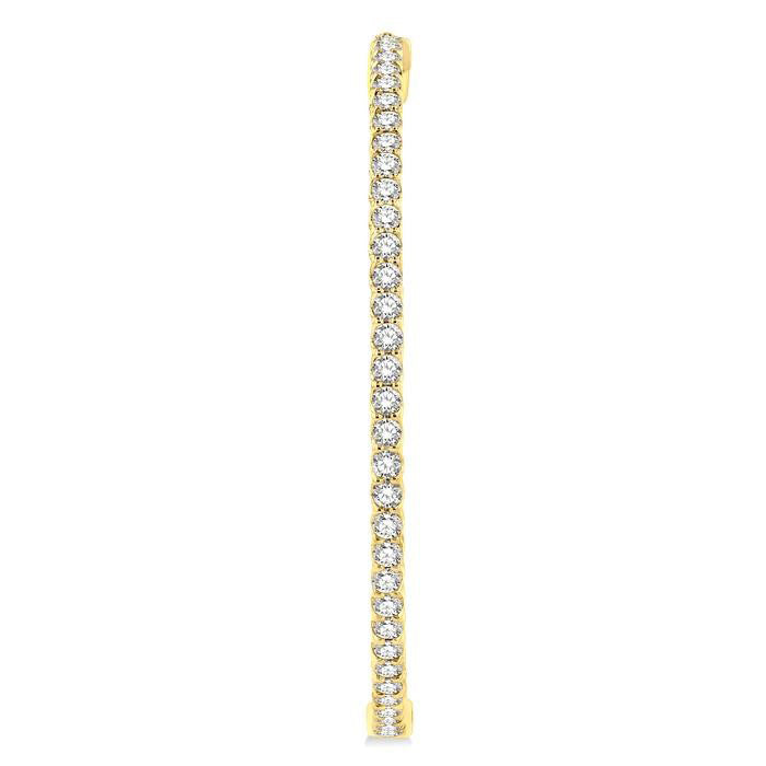 1 3/4-Inch Round Inside-Out Diamond Hoop Earrings