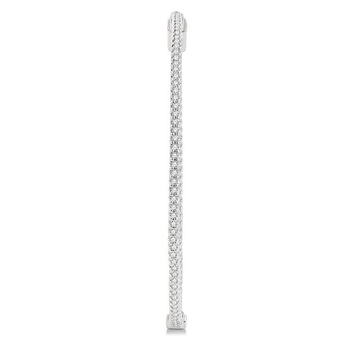 1 3/4-Inch Round Inside-Out Diamond Hoop Earrings