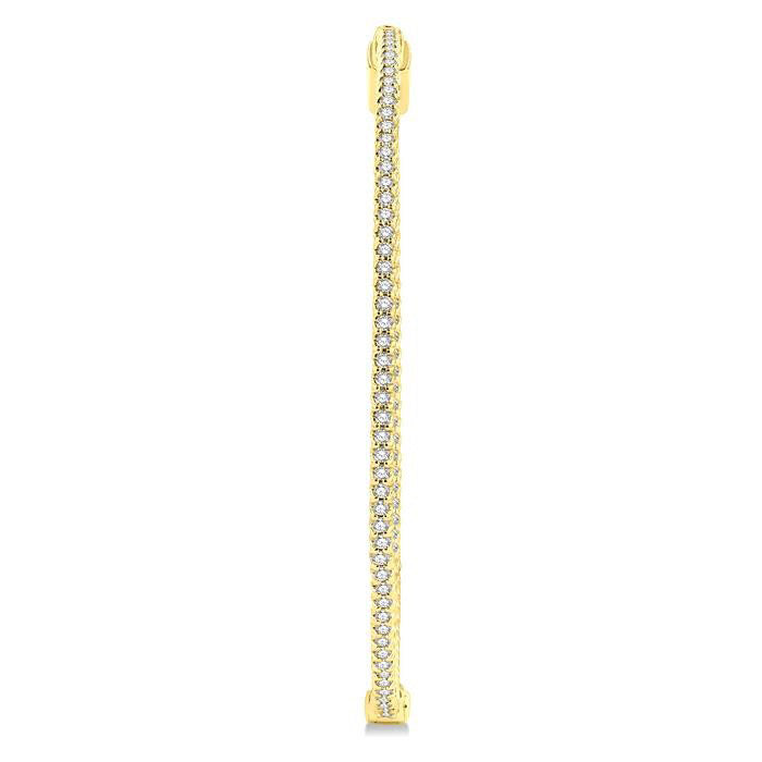 1 3/4-Inch Round Inside-Out Diamond Hoop Earrings