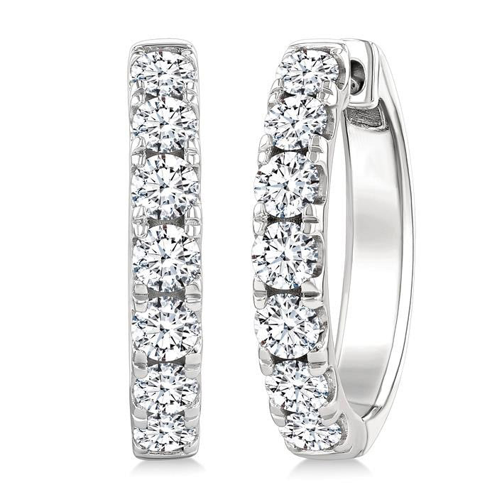 Diamond Fashion Hoop Earrings