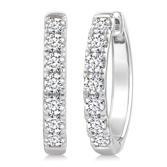 Diamond Fashion Hoop Earrings