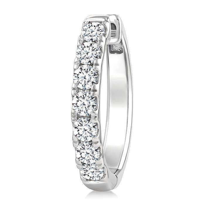 Diamond Fashion Hoop Earrings
