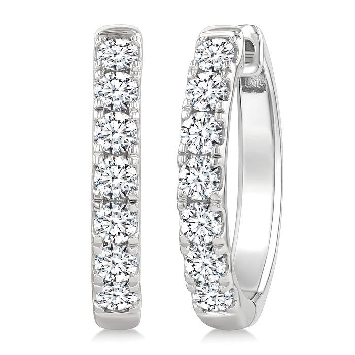 Diamond Fashion Hoop Earrings