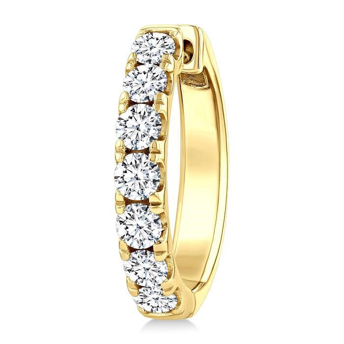 Diamond Fashion Hoop Earrings