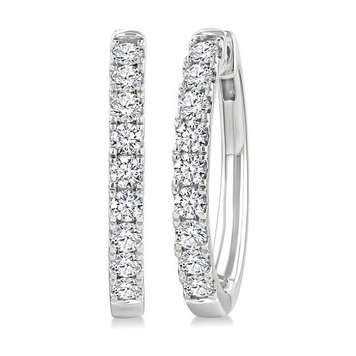 Diamond Fashion Hoop Earrings