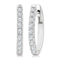 1/2 Ctw Round Cut Diamond Hoop Earrings in 14K White gold