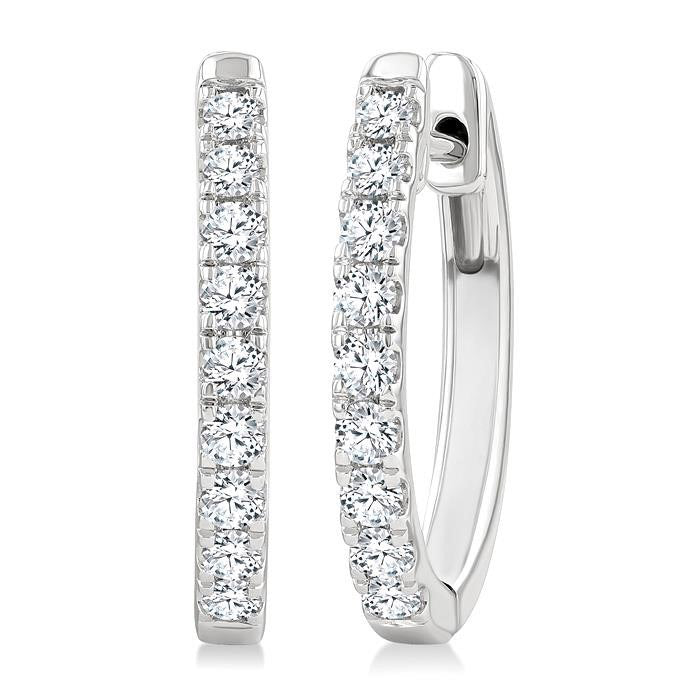 Diamond Fashion Hoop Earrings