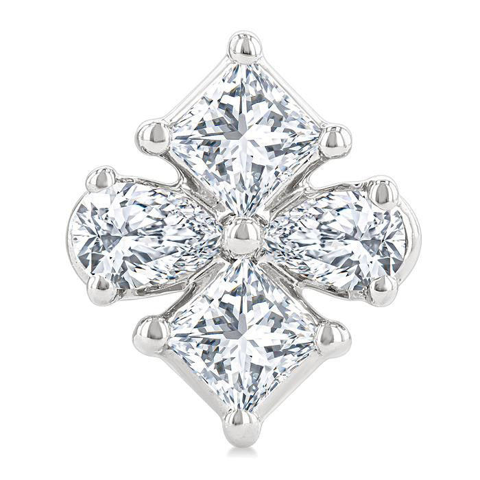 Mixed Shape Diamond Fashion Earrings