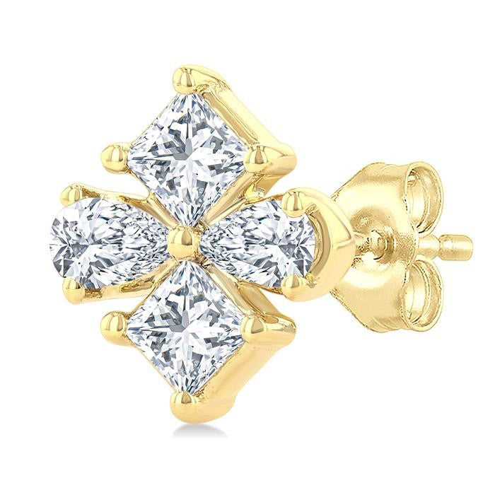 Mixed Shape Diamond Fashion Earrings