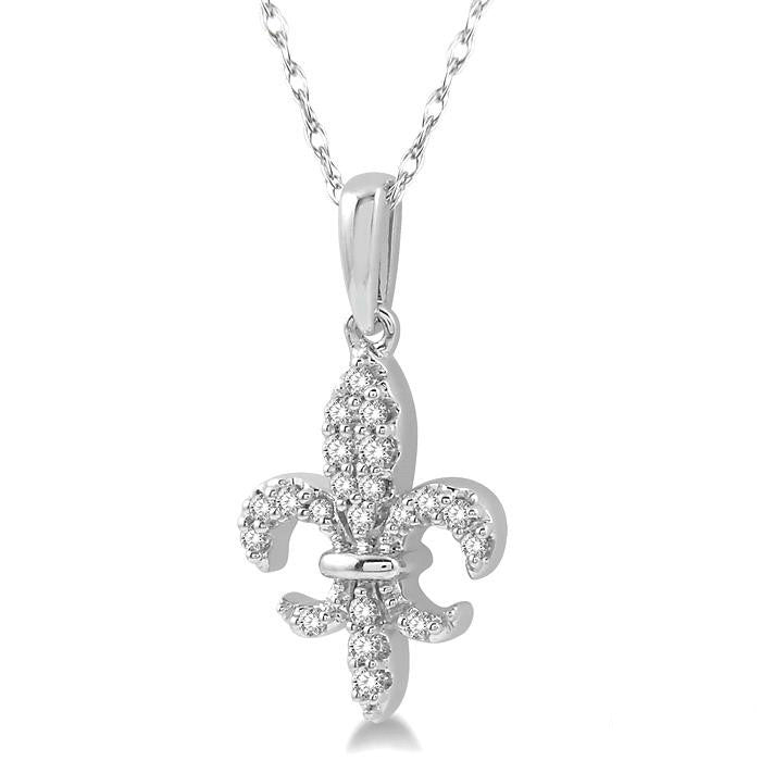 Fleur De Lis Diamond Fashion Pendant