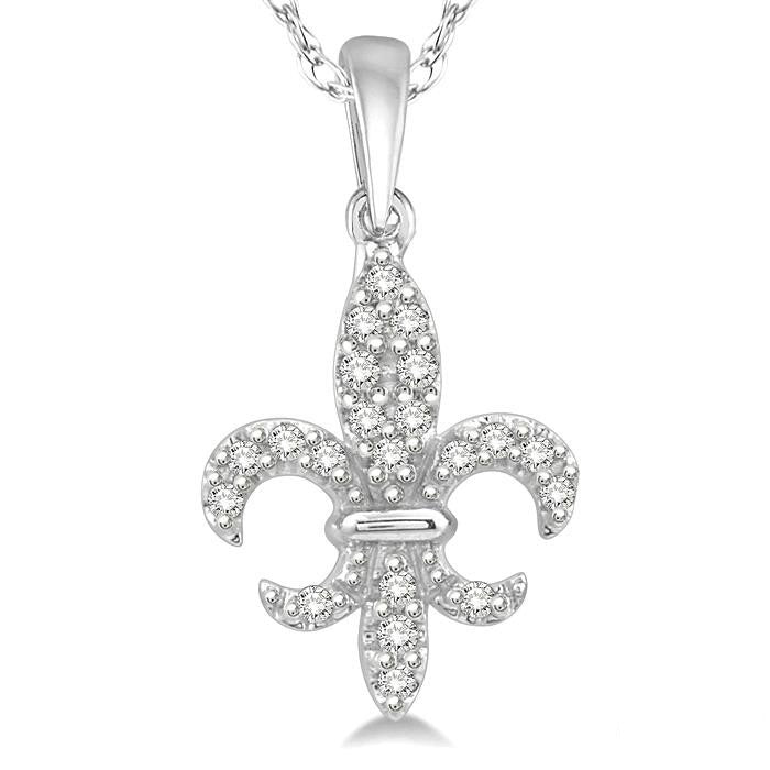 Fleur De Lis Diamond Fashion Pendant