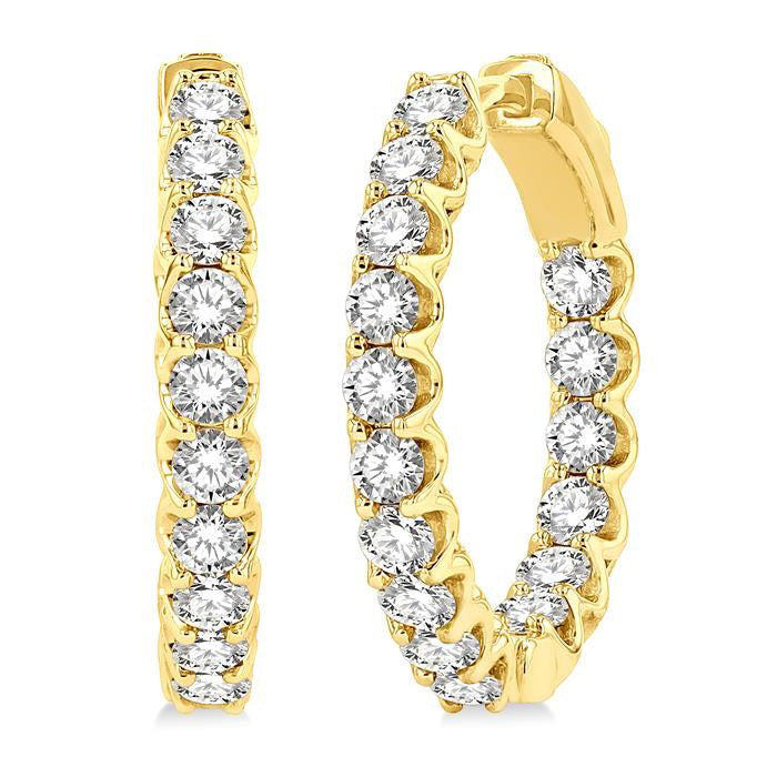 Inside-Out Diamond Hoop Earrings