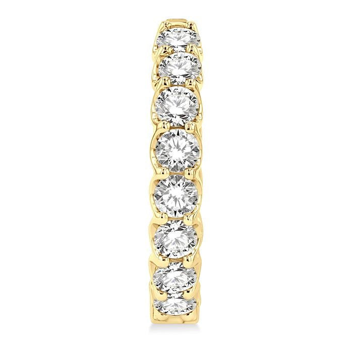 3 Ctw Inside-Out Round Cut Diamond Hoop Earrings in 14K Yellow Gold