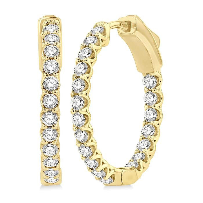 Inside-Out Diamond Hoop Earrings
